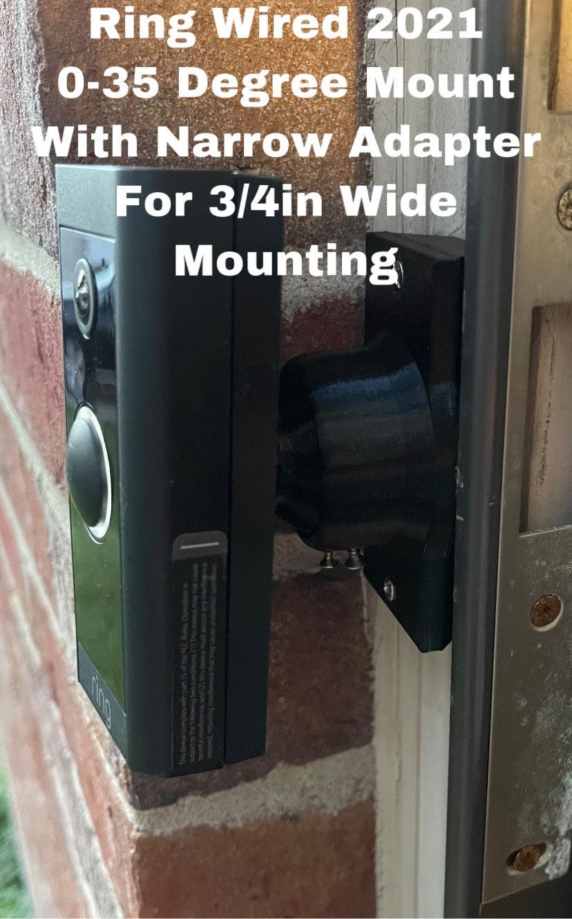 Swivel 35° Mount for Wyze V2 Doorbell - Adjustable Swivel Version for Frontal Angle Adjustments - DoorbellMount.Com