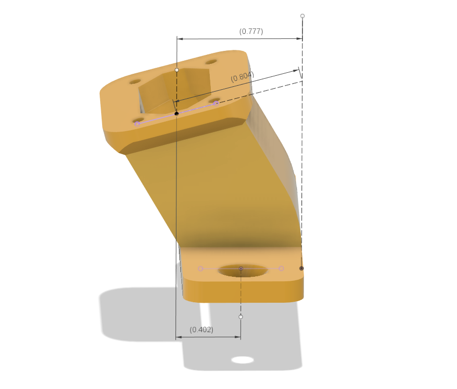 15º Offset Corner Trim Doorbell Mount 1.6in Width Doorbell or Less for Brick Storm Door Area