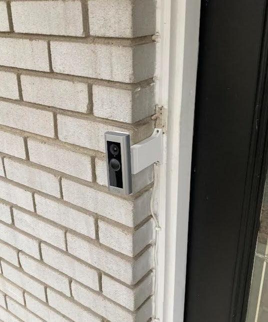 Arlo 2k Gen2 Video Doorbell Brick Extension - 9/16in Wide Base - Offset Extend Over Side of Brick - DoorbellMount.Com