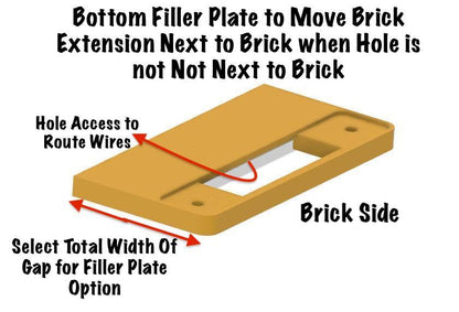 Brick Bottom Filler Plate for Offset Brick Extensions - DoorbellMount.Com