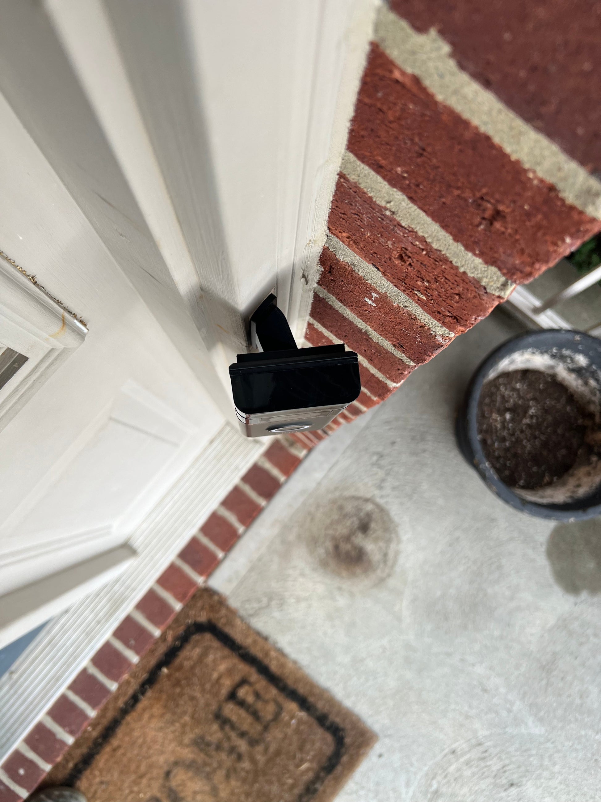 Corner Angled 45 Degree 1in Fixed Trim Narrow/Slim Mount for Video Doorbells - DoorbellMount.Com