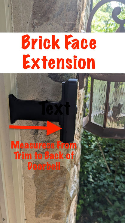 Ring Wired Doorbell Plus Formally Ring Pro (not pro2) Doorbell Brick Face Extension -  No Offset Center Extender