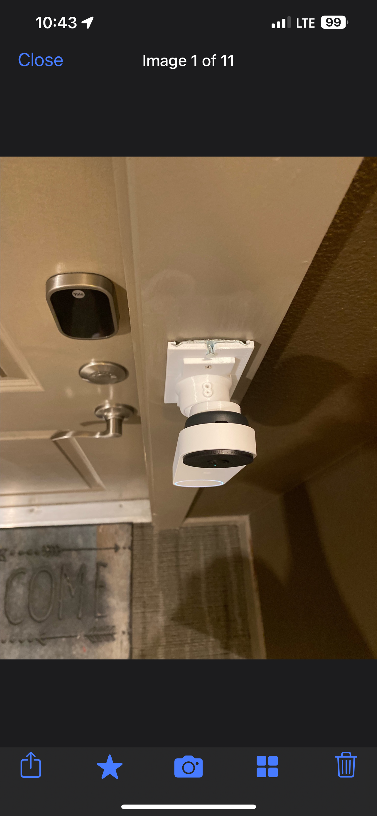 Custom No-Drill Command Strip Bracket for Doorbell Mounts