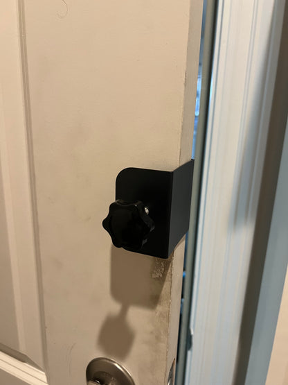 Metal Door Bracket for Attaching Doorbell and Other Devices to a DOOR without screwing into Door.