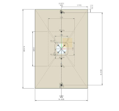 6 in x 4in cover plate for Doorbell mount