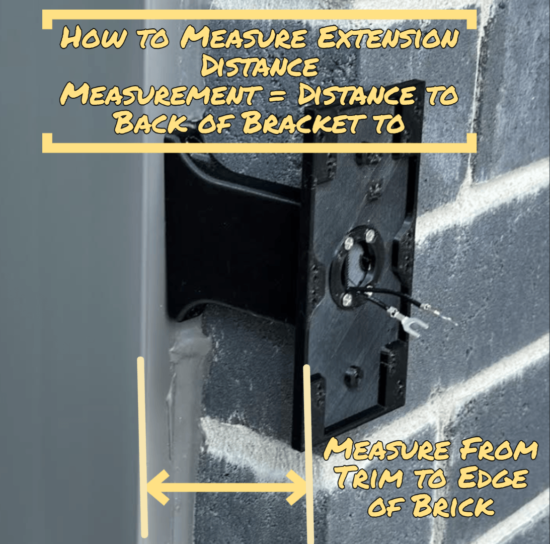 Ring Generation 2 Doorbell to Brick Face Extension (not for narrow spots) - DoorbellMount.Com