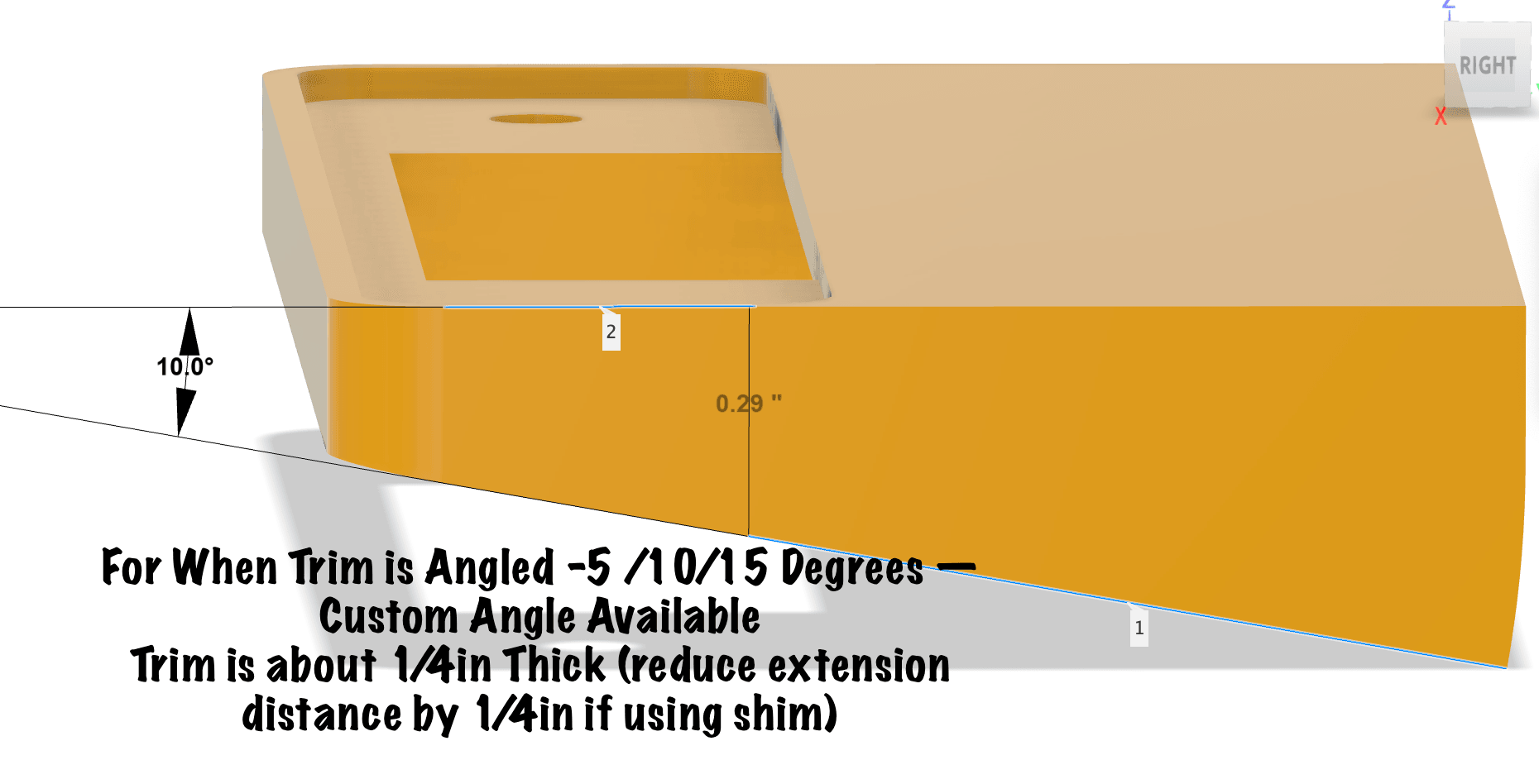 Brick Bottom Filler Plate for Offset Brick Extensions - DoorbellMount.Com