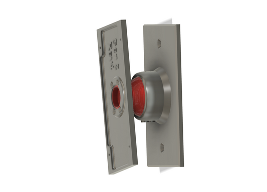 Single Gang Box Base Integrated Swivel 35° Mount for Doorbells - Adjustable Swivel Version for Frontal Angle Adjustment