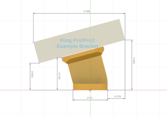 15º Offset Corner Trim Doorbell Mount for Brick Storm Door Area ( 5/8 extension from bracket for metal frame extension)