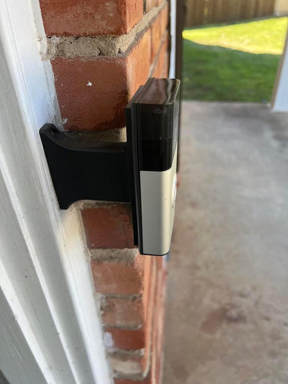 Arlo 2k Gen2 Video Doorbell Brick Extension - 9/16in Wide Base - Offset Extend Over Side of Brick - DoorbellMount.Com