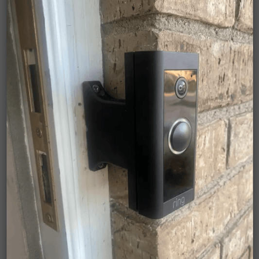 Ubiquiti Unifi G4 Doorbell (not Pro) Doorbell Brick Extension - 9/16in Wide Base - Offset Over Brick - DoorbellMount.Com