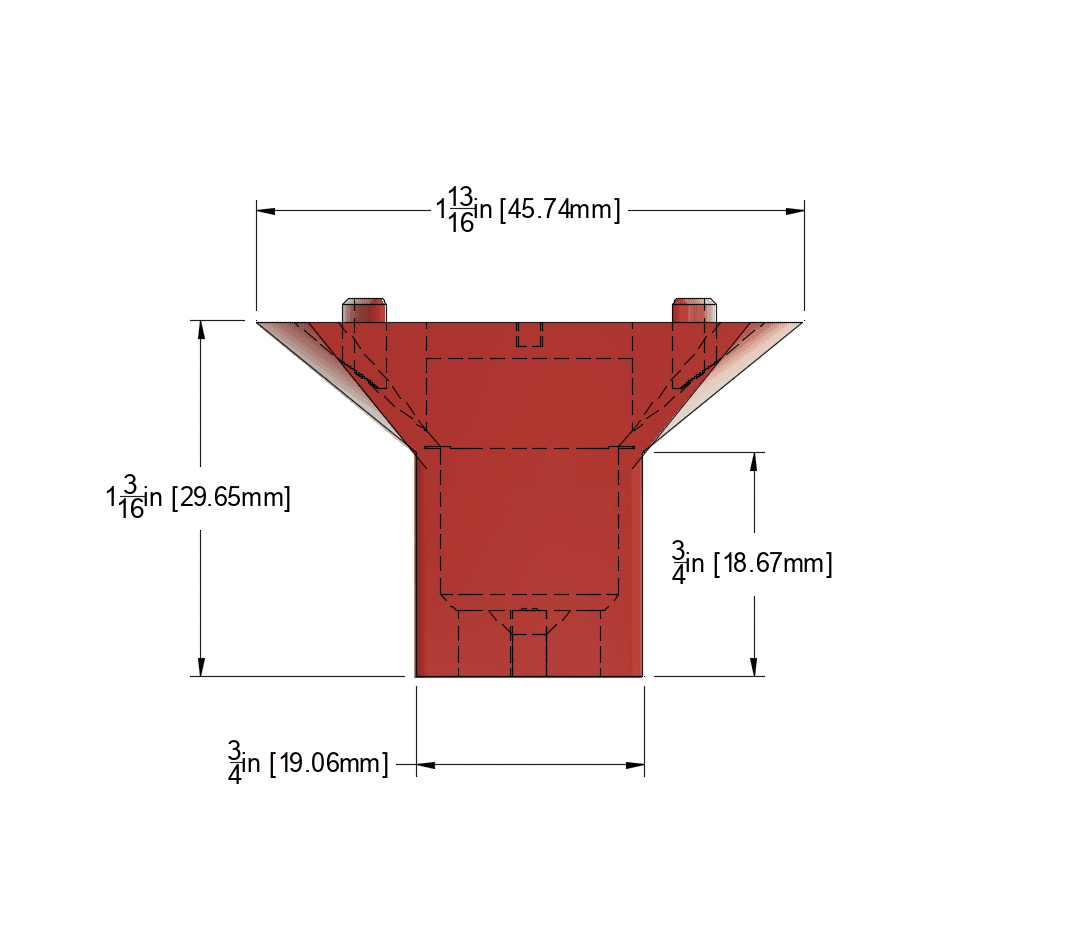 3/4in Wide Narrow adapter for adjustable mounts