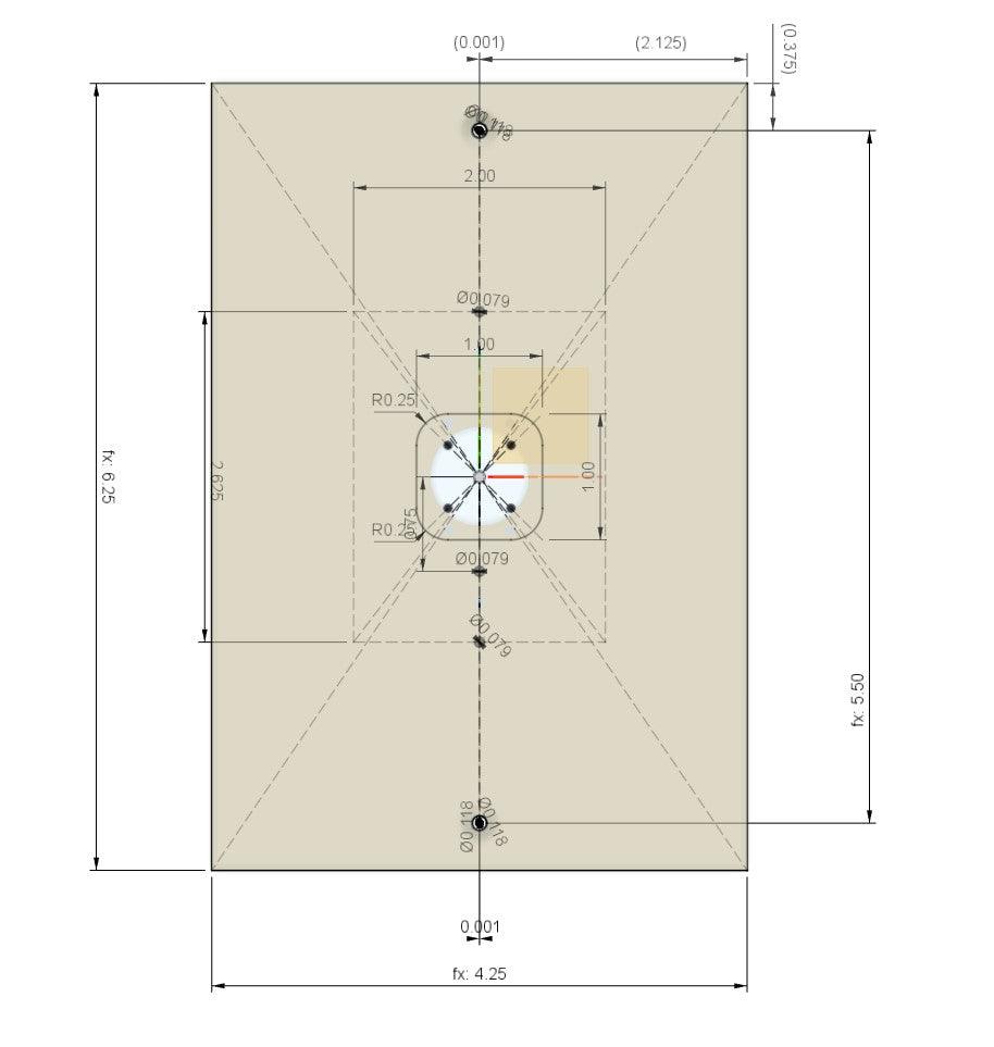 Intercom Cover Plate for Use With Doorbell Mounts - Customizable for different sizes - DoorbellMount.Com