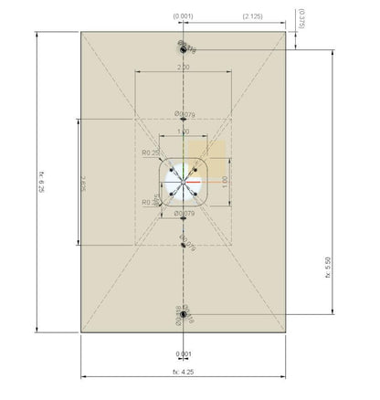 Intercom Cover Plate for Use With Doorbell Mounts - Customizable for different sizes - DoorbellMount.Com