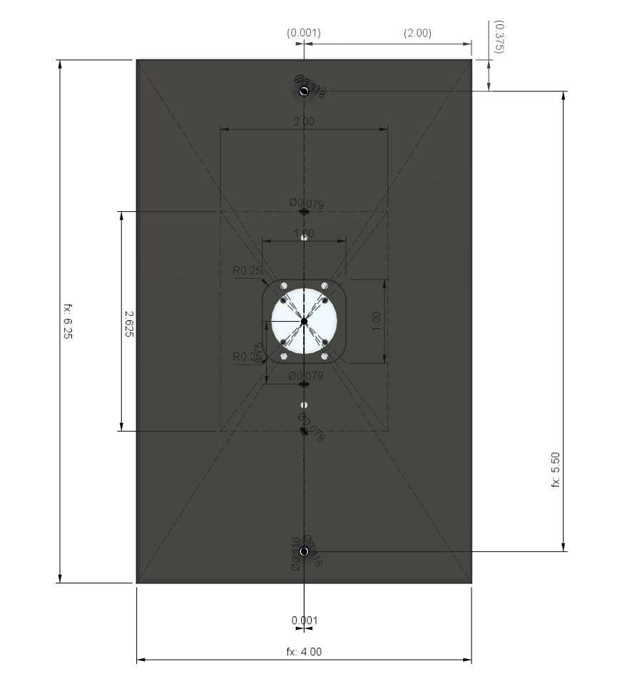 Intercom Cover Plate for Use With Doorbell Mounts - Customizable for different sizes - DoorbellMount.Com