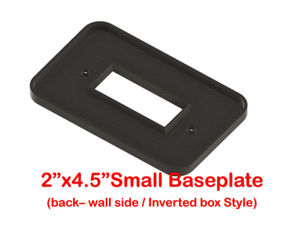 Small Inverted Box Baseplate 2-1/2in x 4in for Adjustable Swivel Mounts - DoorbellMount.Com