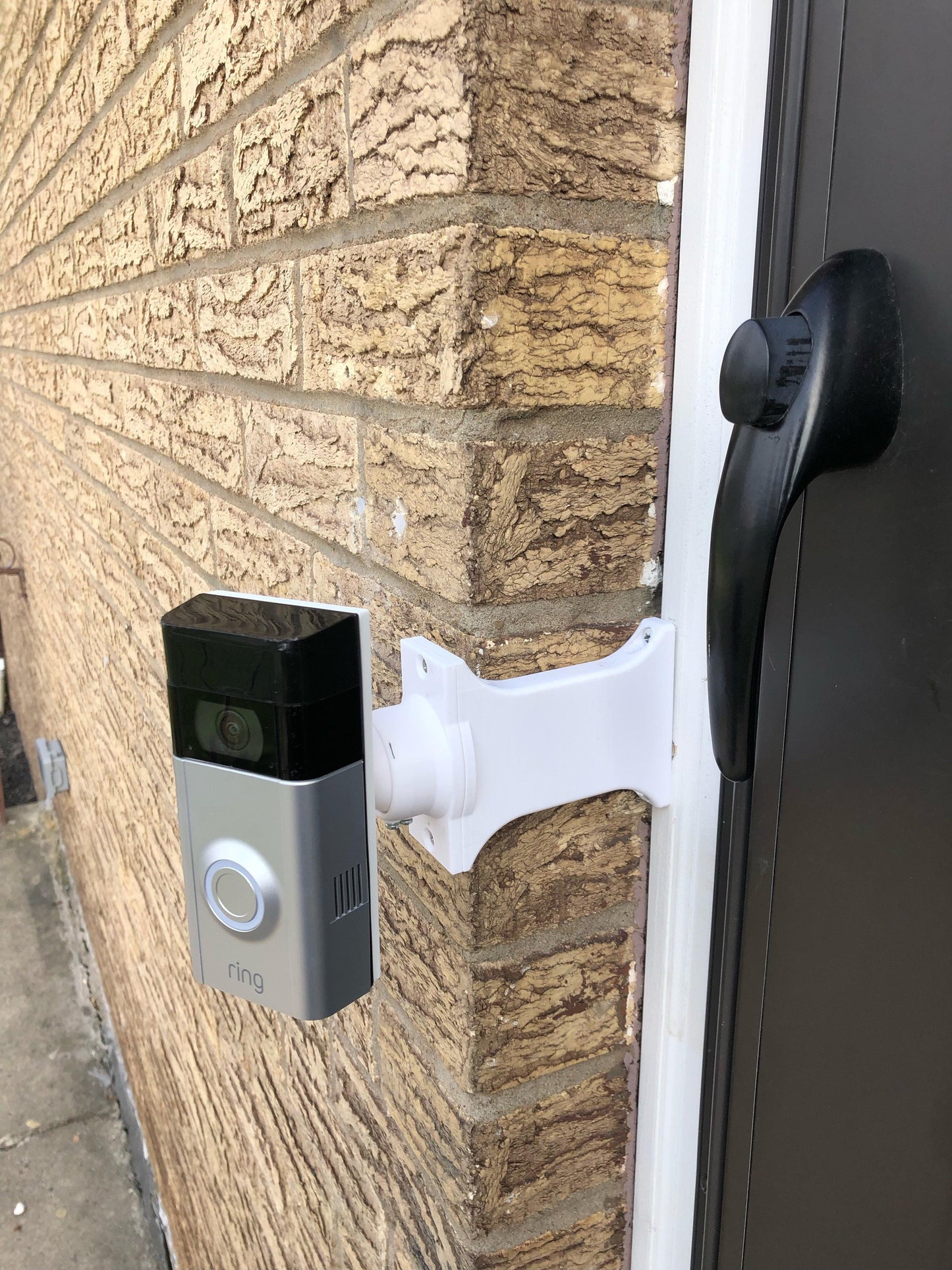 Ring Generation 2 Doorbell Brick Extension with Adjustable Mount 0-35 Degree - 9/16in Wide Various Lengths - Full Offset 1-1/8" - DoorbellMount.Com